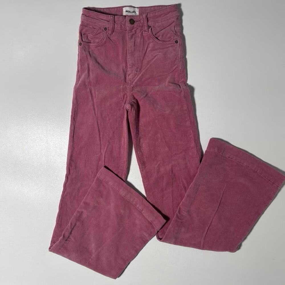 ROLLA'S Dusty Rose Corduroy Flare Jeans - Picture 6 of 7